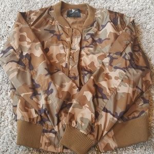 Love Tree Camouflage Bomber Jacket NWOT